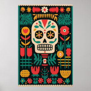 Dia de los Muertos Socker Skalle Tryck Mexikansk F