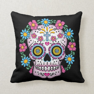 Dia de los Muertos Sockerskalle Kudde