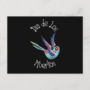Dia de los Muertos- Sugar Candy Bird Vykort