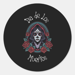 Dia de los Muertos- Sugar Candy Skull Runt Klistermärke