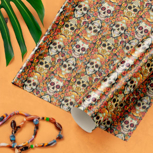 Dia de Los Muertos Sugar Döskallars Calaveras Presentpapper