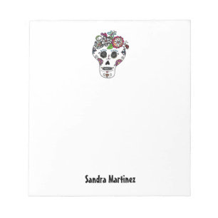 Dia de Los Muertos, Sugar Skull, Anpassningsbar An Anteckningsblock