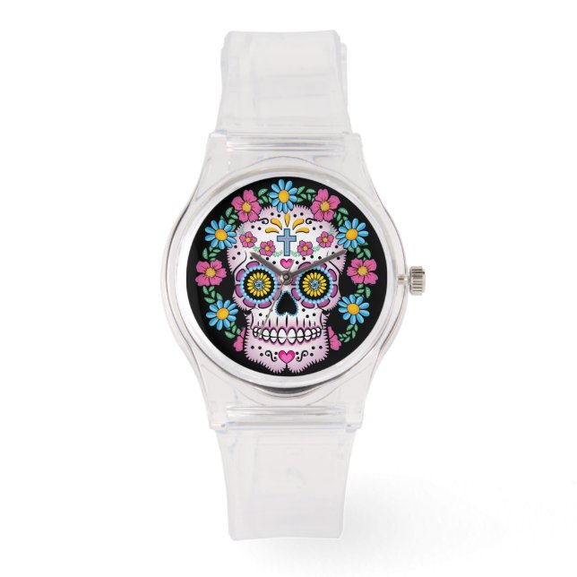 Dia de los Muertos Sugar Skull Armbandsur (Framsida)