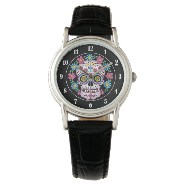 Dia de los Muertos Sugar Skull Armbandsur (Framsida)