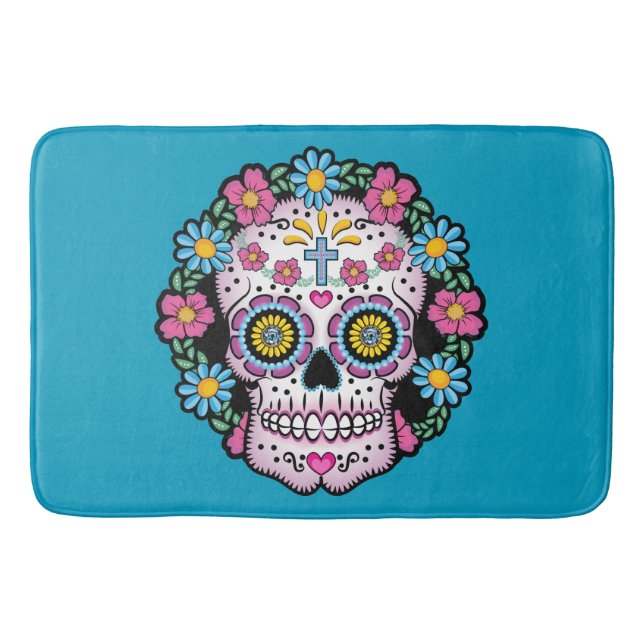Dia de los Muertos Sugar Skull Badrumsmatta (Framsidan)