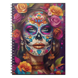 Dia de los Muertos Sugar Skull Beauty Anteckningsbok