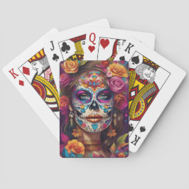 Dia de los Muertos Sugar Skull Beauty Casinokort