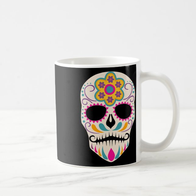 Dia de Los Muertos Sugar Skull, den spanska dagen  Kaffemugg (Höger)