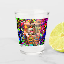 Dia de los Muertos Sugar Skull, hett glas