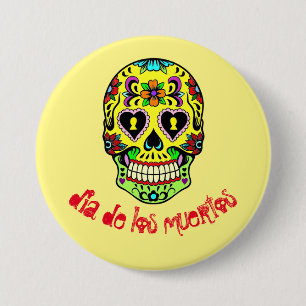 Dia de los muertos - Sugar Skull-knapp Knapp