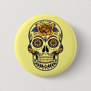 Dia de los muertos - Sugar Skull-knapp Knapp