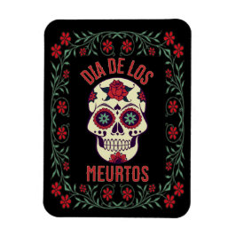 Dia de los Muertos Sugar Skull Magnet