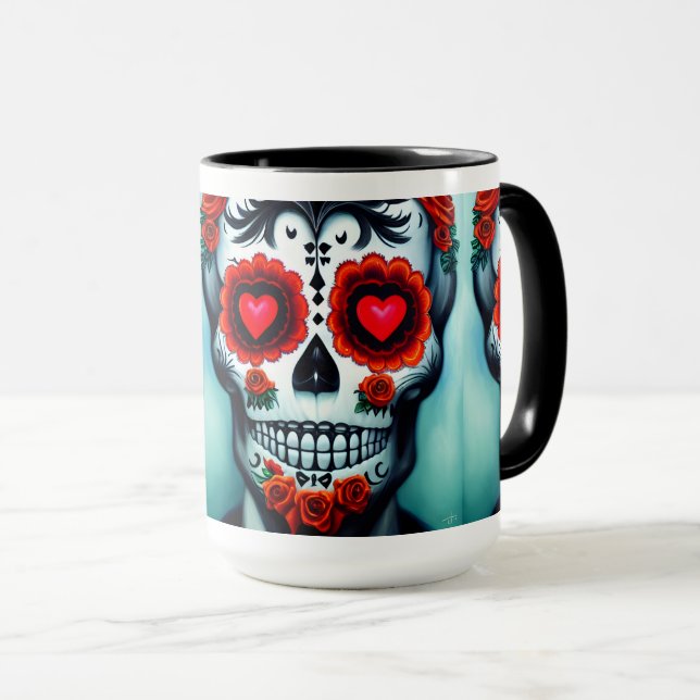 Dia de Los Muertos Sugar Skull Mugg (Framsida höger)