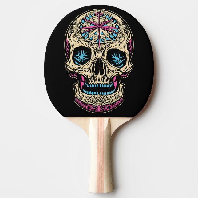 Dia De Los Muertos Sugar Skull Pingisracket (Framsidan)