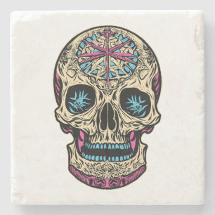 Dia De Los Muertos Sugar Skull Stenunderlägg