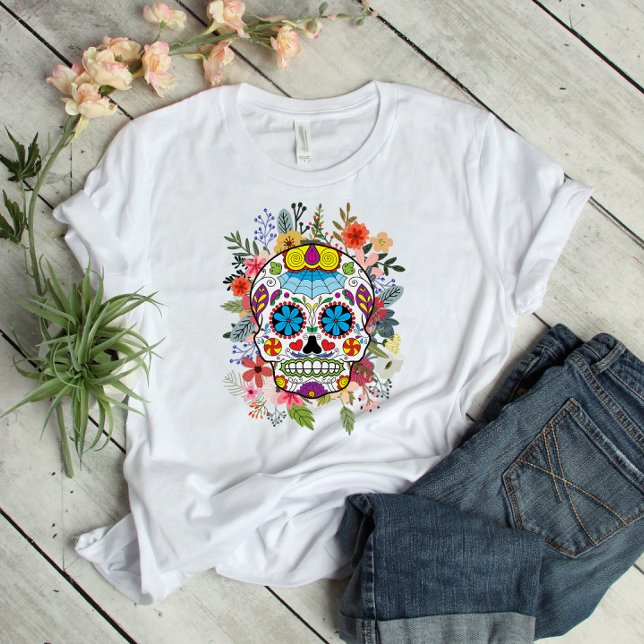 Dia De Los Muertos Sugar Skull Tee (Skapare uppladdad)