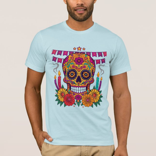 Dia de los Muertos T Shirt (Framsida)