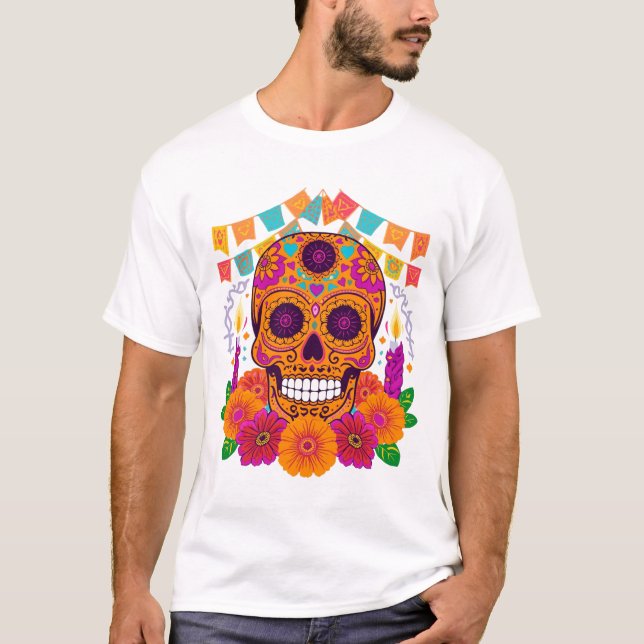 Dia de los Muertos T Shirt (Framsida)