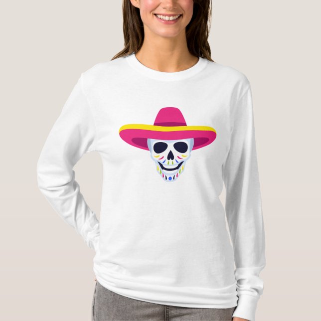 Dia De Los Muertos T Shirt (Framsida)