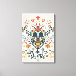 Dia de los muertos tête de mort mexicaine canvastryck