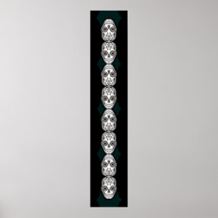 Dia de los Muertos that Girl Skull Diamond Mönster Poster