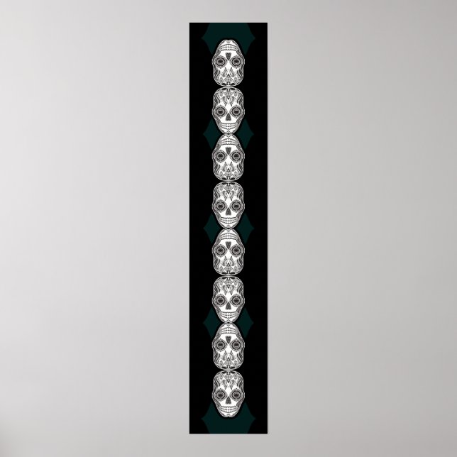 Dia de los Muertos that Girl Skull Diamond Mönster Poster (Framsidan)