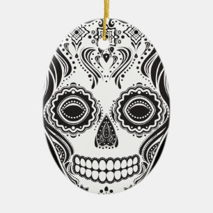 Dia de los Muertos that Girl Skull Julgransprydnad Keramik