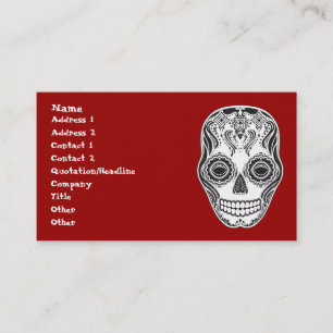 Dia de los Muertos that Girl Skull Visitkort