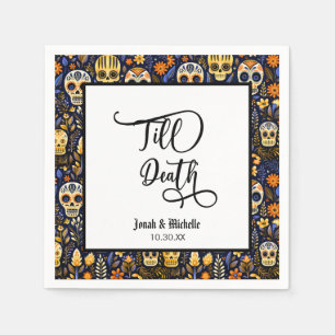 Día de los muertos Till Döden party eller Bröllop Pappersservett