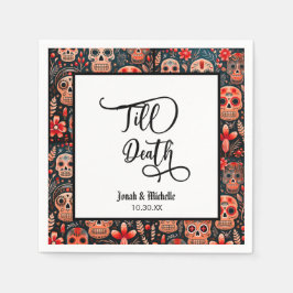 Día de los muertos Till Döden party eller Bröllop Pappersservett