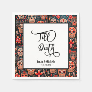 Día de los muertos Till Döden party eller Bröllop Pappersservett