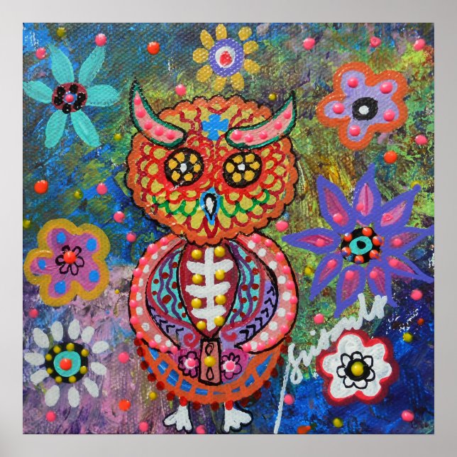 Dia de los Muertos Uggla Poster (Framsidan)