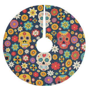 Dia de los Muertos Vintage Julgransmatta Borstad Polyester