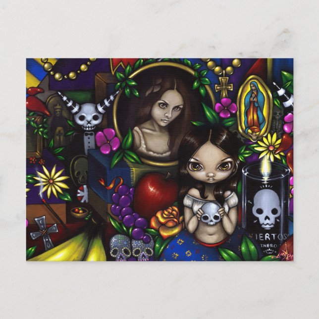 "Dia de los Muertos" vykort (Framsida)