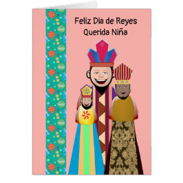 Dia de los Reyes Magos Niña Hälsningskort