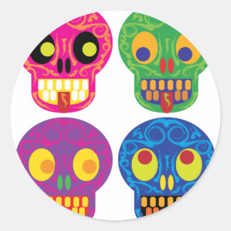 Dia de los todos los muertos runt klistermärke