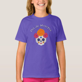 Día de Muertos Blommigt Skull - Anpassade Family T Shirt
