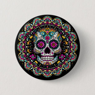 Día de Muertos Day of the dead Mandala Halloween Knapp