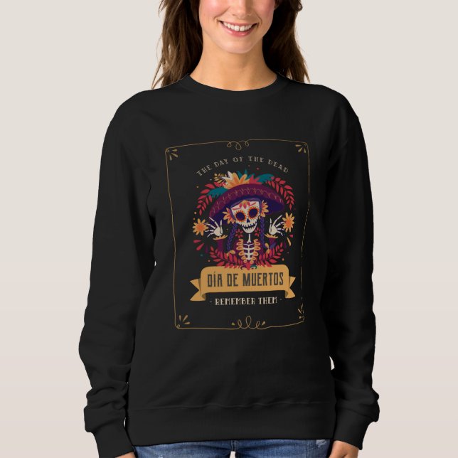 Dia de muertos day of the dead t shirt (Framsida)