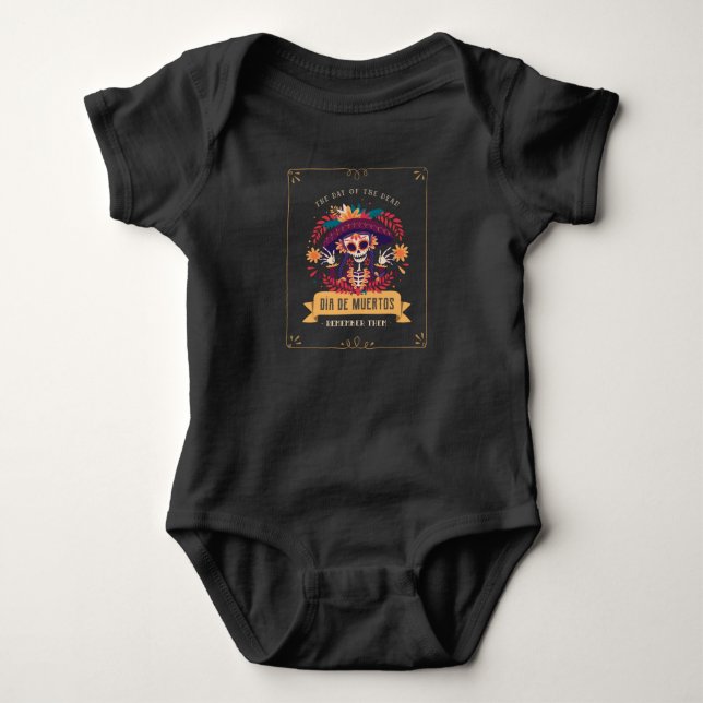 Dia de muertos day of the dead t shirt (Framsida)