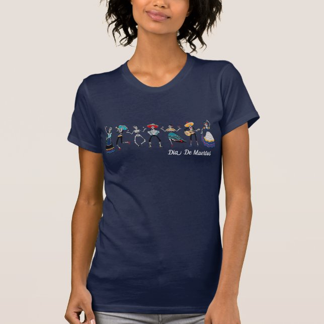Dia De Muertos Dead Mariachi Band T-Shirt (Framsida)