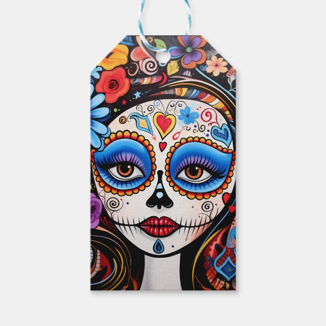 Dia de Muertos ☠️ La Calavera Catrina Presentetikett (Framsidan)