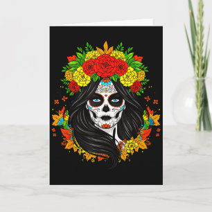 Día De Muertos La Catrina Alla Själers Dag Kvinnor Kort