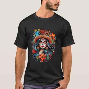 Dia De Muertos La Catrina Day of the dead Sugar Sk T Shirt