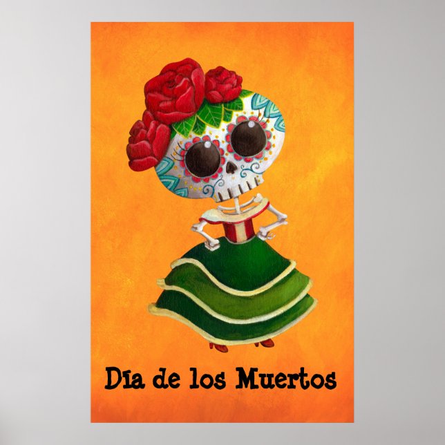 Dia de Muertos Mexican Miss Död Poster (Framsidan)