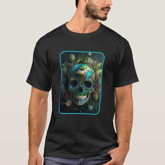 Dia De Muertos Mother Earth Dead Women Floral Suga T Shirt (Framsida)