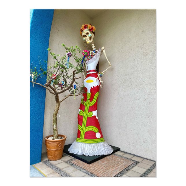 Dia de Muertos Sculpture in San Jose del Cabo Fototryck (Framsidan)