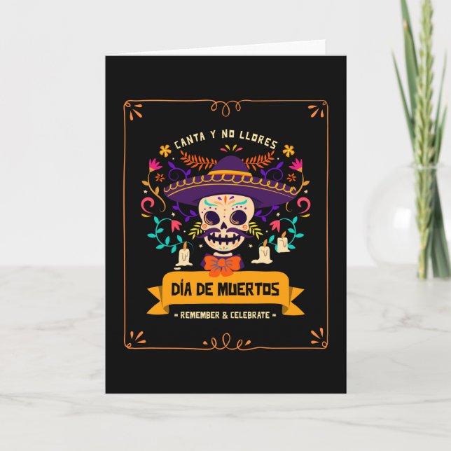 Dia de muertos Sköld döda dagen Kort (Framsida)