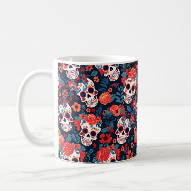 Día de Muertos, sockerdockor Kaffemugg (Vänster)