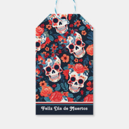 💀 Día de Muertos, sockerdöskallar Presentetikett